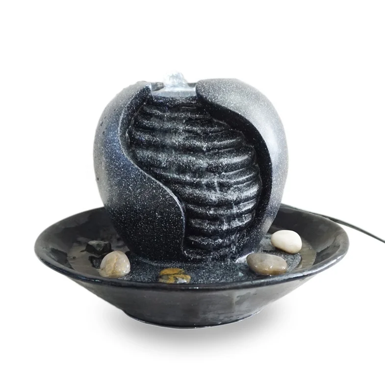 modern decor 4 resin pillar tiers indoor tabletop water fountain