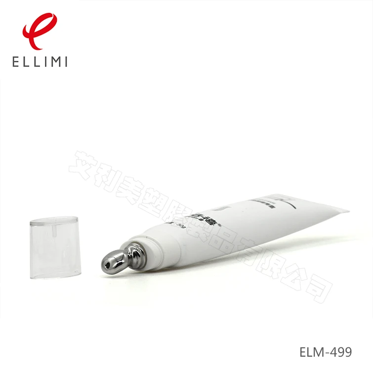 25mm Oval Zinc Alloy Combination Cap Tube with 5mm Opening for Primers and Eye Creams Front and Back Filling