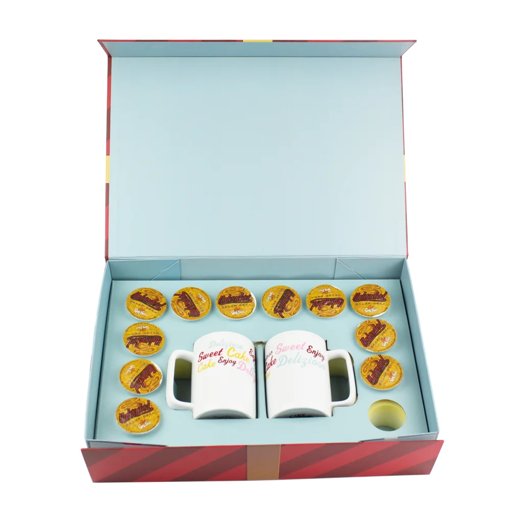 custom luxury cajas para regalos carton emballage magnetic paper box coffee cup set gift packaging boxes for glass cup