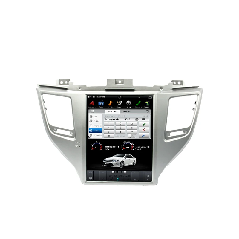 10.4 inch tesla style car audio player android car stereo for Hyundai Tucson with gps BT