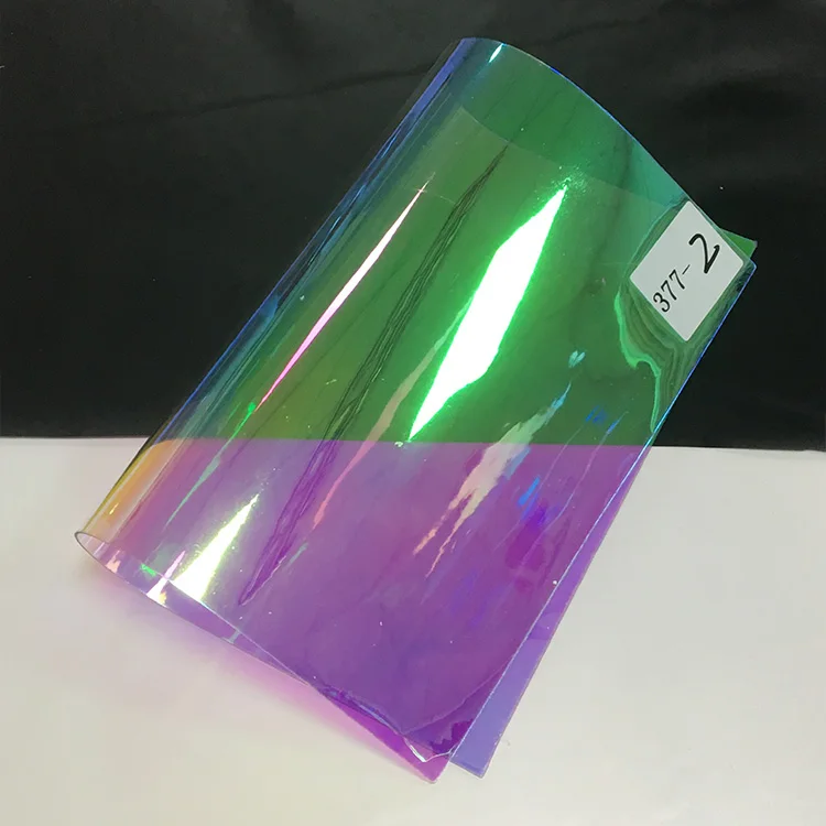PVC Iridescent Dichroic Book Cover Material Soft Glitter Film
