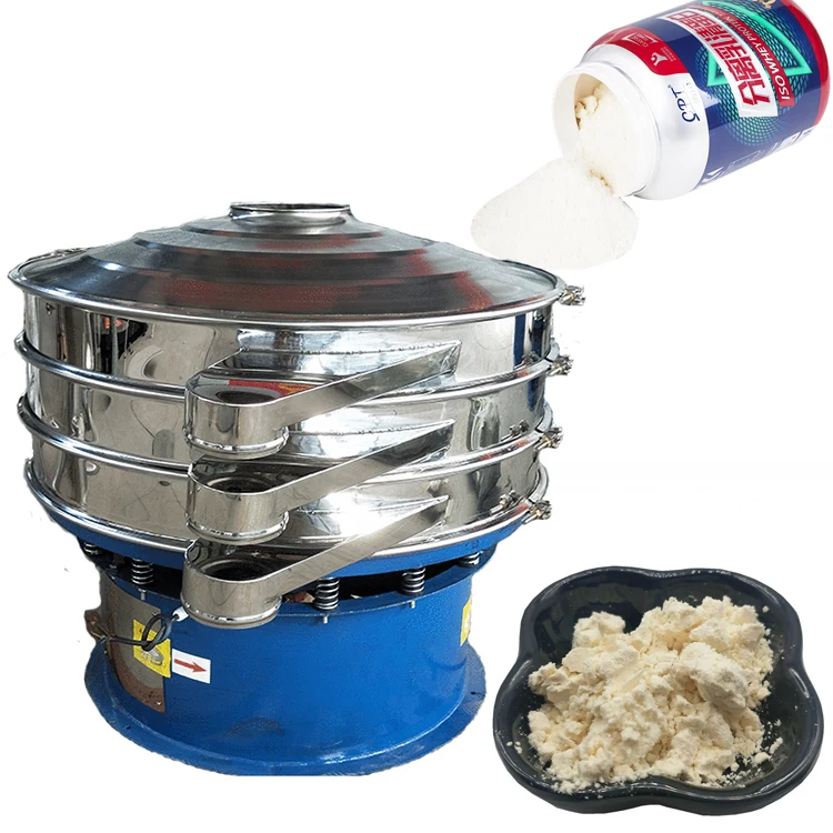 Palette sugar 600-1800mm size rotary vibrating screen for powder granule sieving