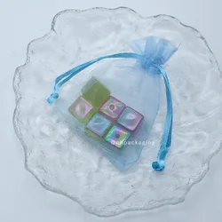 7x9 packaging organza gift bags Drawstring pouches custom logo wholesale for jewelry / organza bags
