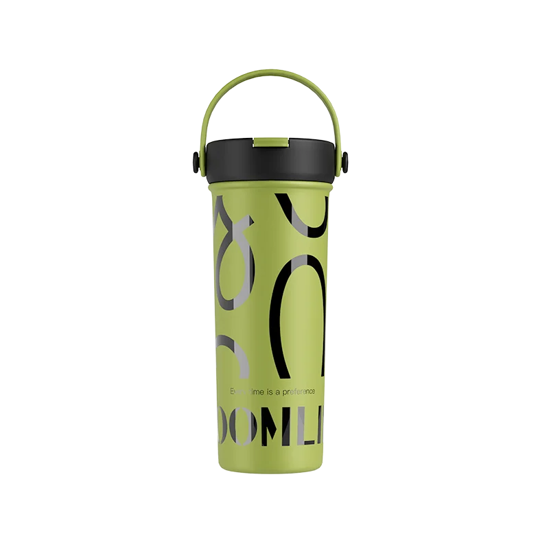 600ml 800ml 1000ml Cup Mug Double Layer Direct Drinking Thermos Sports Bottle 304 Stainless Steel Vacuum Thermos Flask