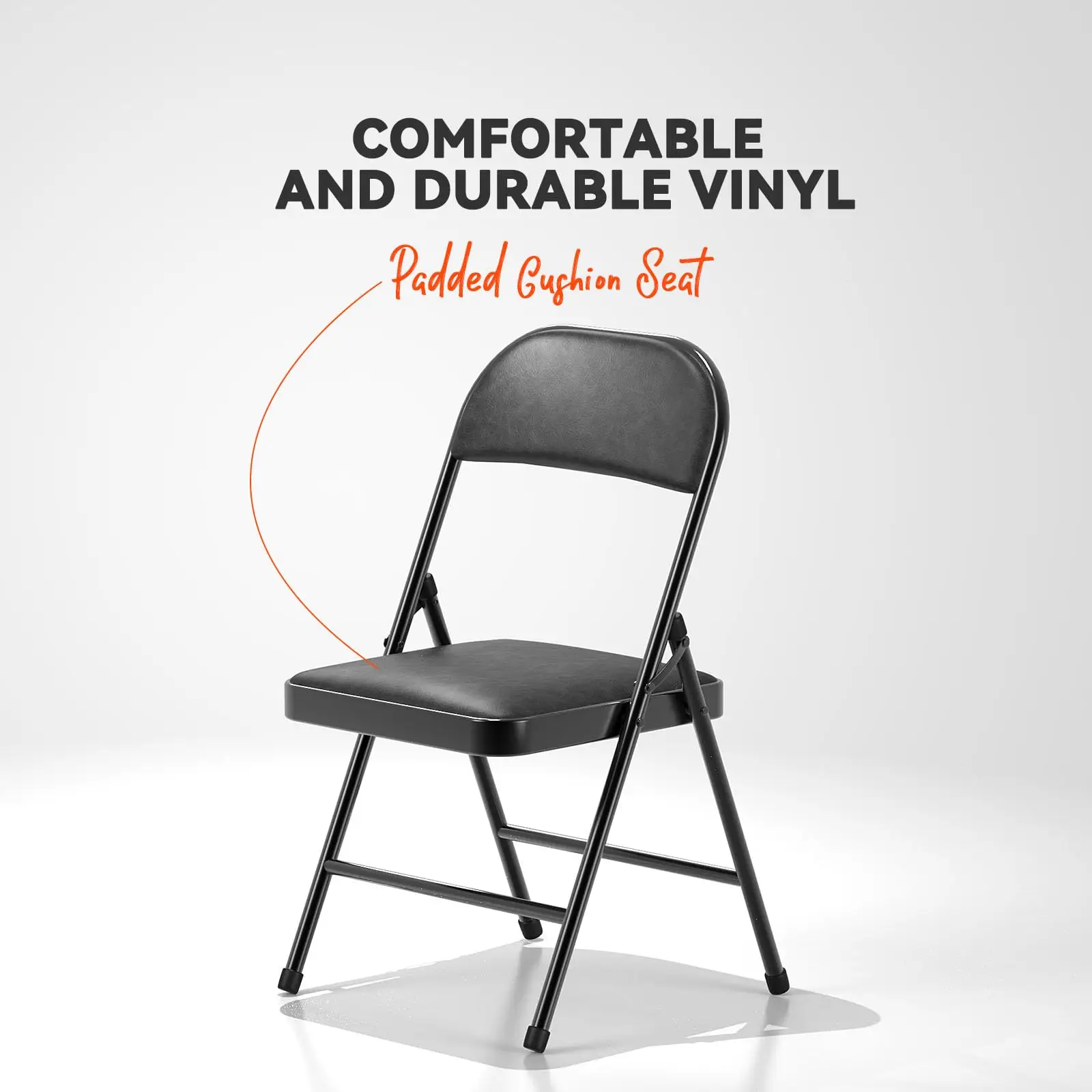 Wholesale Price Folding Chairs Metal Outdoor Chair with Padded Cushion for Home  Outdoor