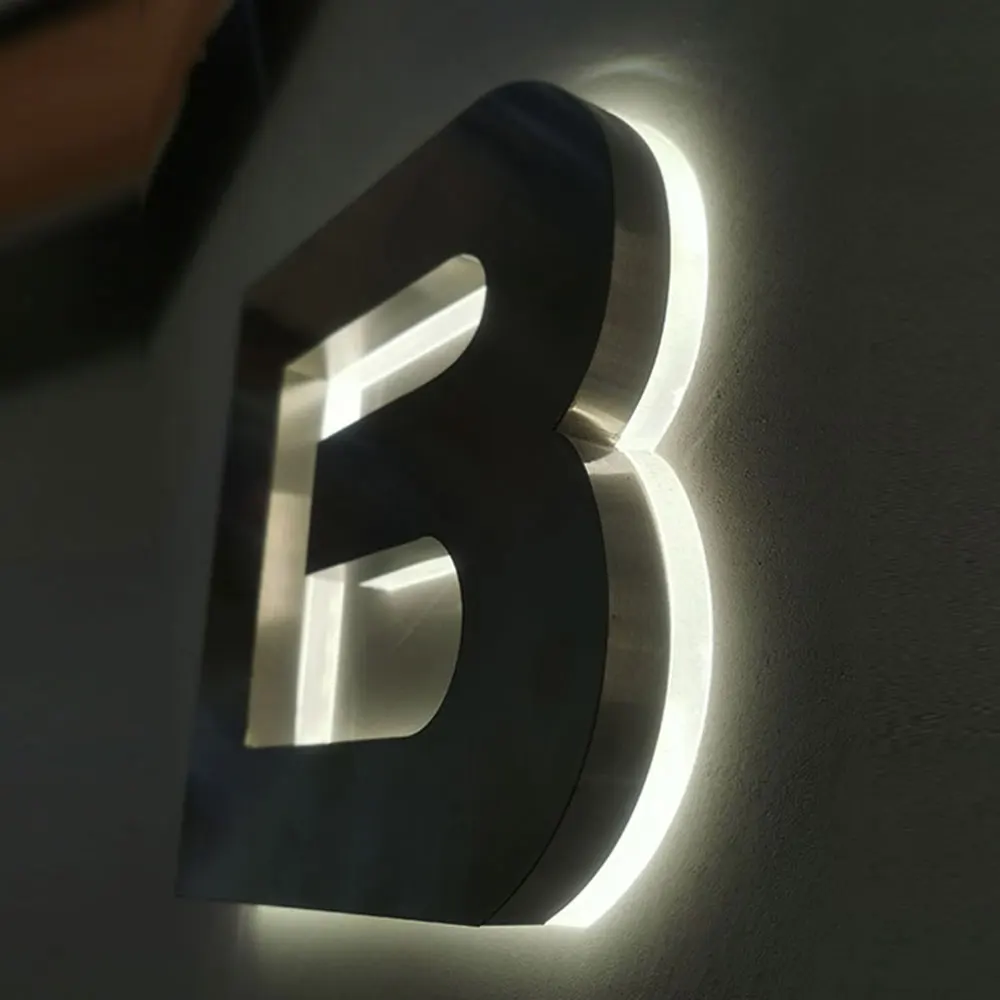 Hot sale shop store 3D LED logo name wall front signs