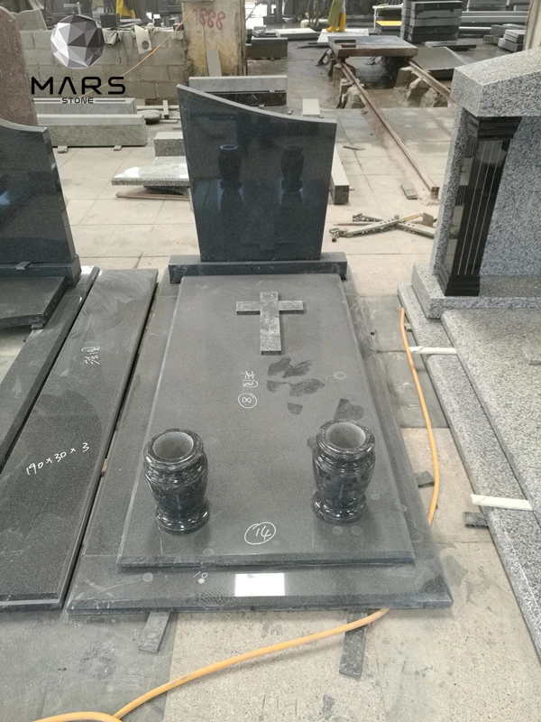 Europe Style Viscount White Granite Memorial Tombstone