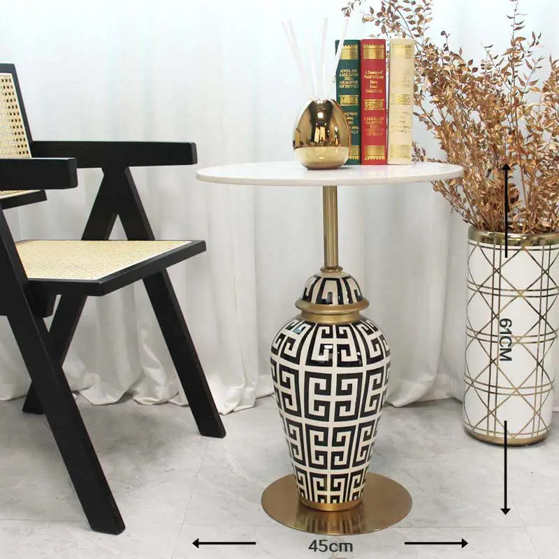 24 inch ART decor corner table desk side table 21.5 INCH end table for living room garden coffee shop