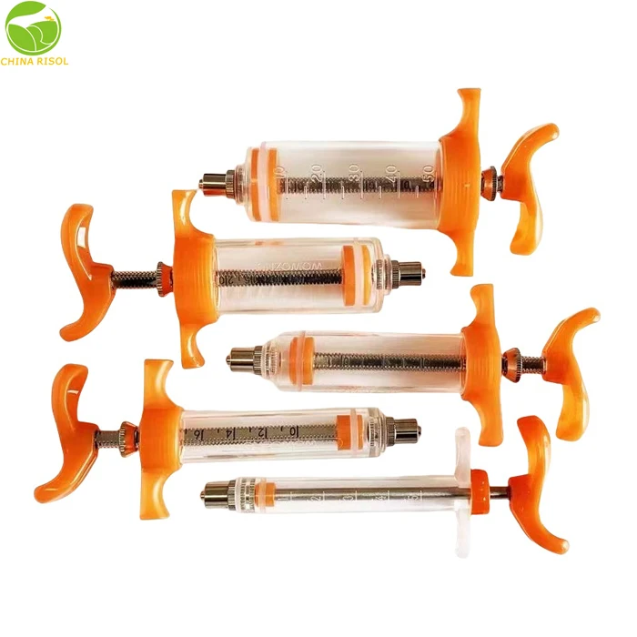 20ml adjustable reusable veterinary syringes plastic veterinary supplies syringes