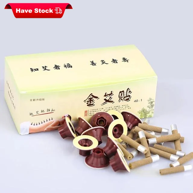 50Pcs Moxibustion Tube Paste Moxa Self-stick Mugwort Candle Therapy