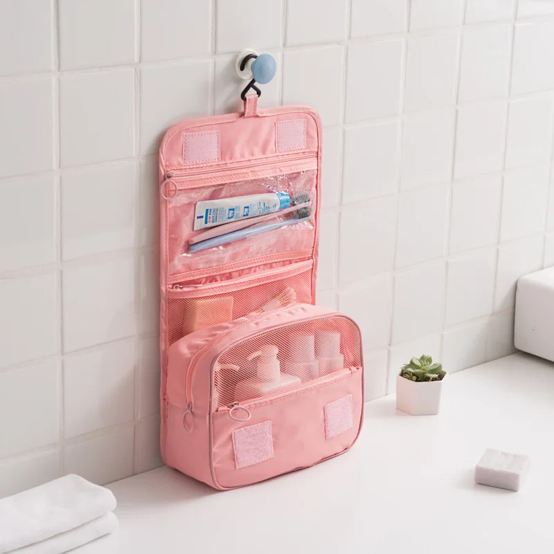Portable Hanging Travel Wash Makeup Organizer Toiletry Bag Wholesale Straw Bags