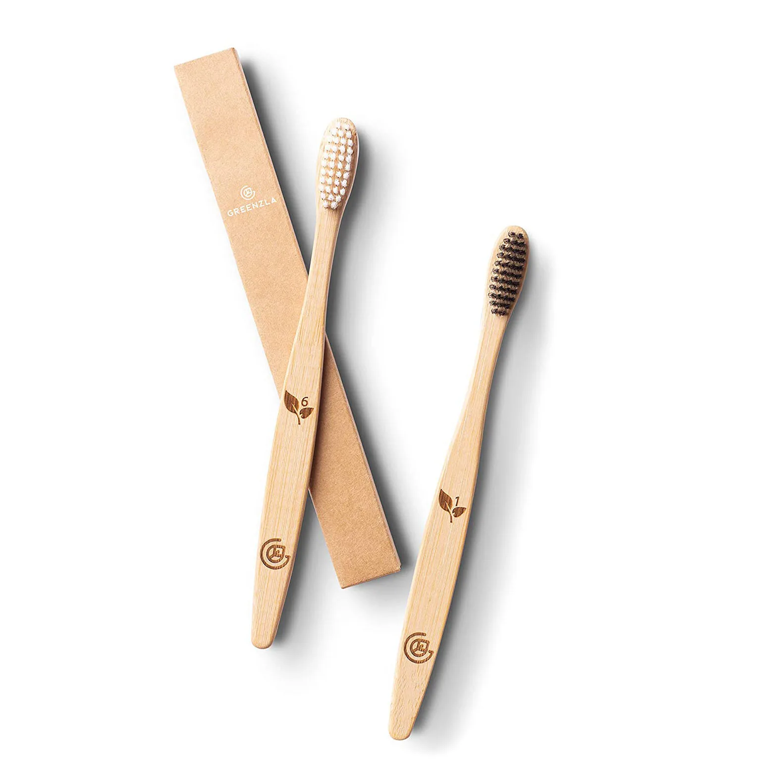 Disposable bamboo toothbrush for hotel - Natural bamboo handle toothbrush - Compostable wooden tooth brush