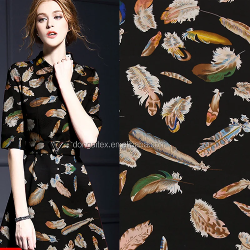 Идеально смотрится в летнем повседневном образе для Косынка Платье бутылки перьями цветочным принтом и простирания атласная печатная