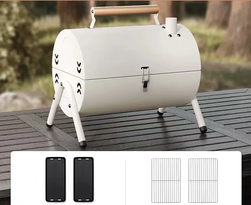 Barbecue Grill Outdoor Barbecue Grill Portable Charcoal Camping Barbecue Equipment Tools Carbon Baking Full Set