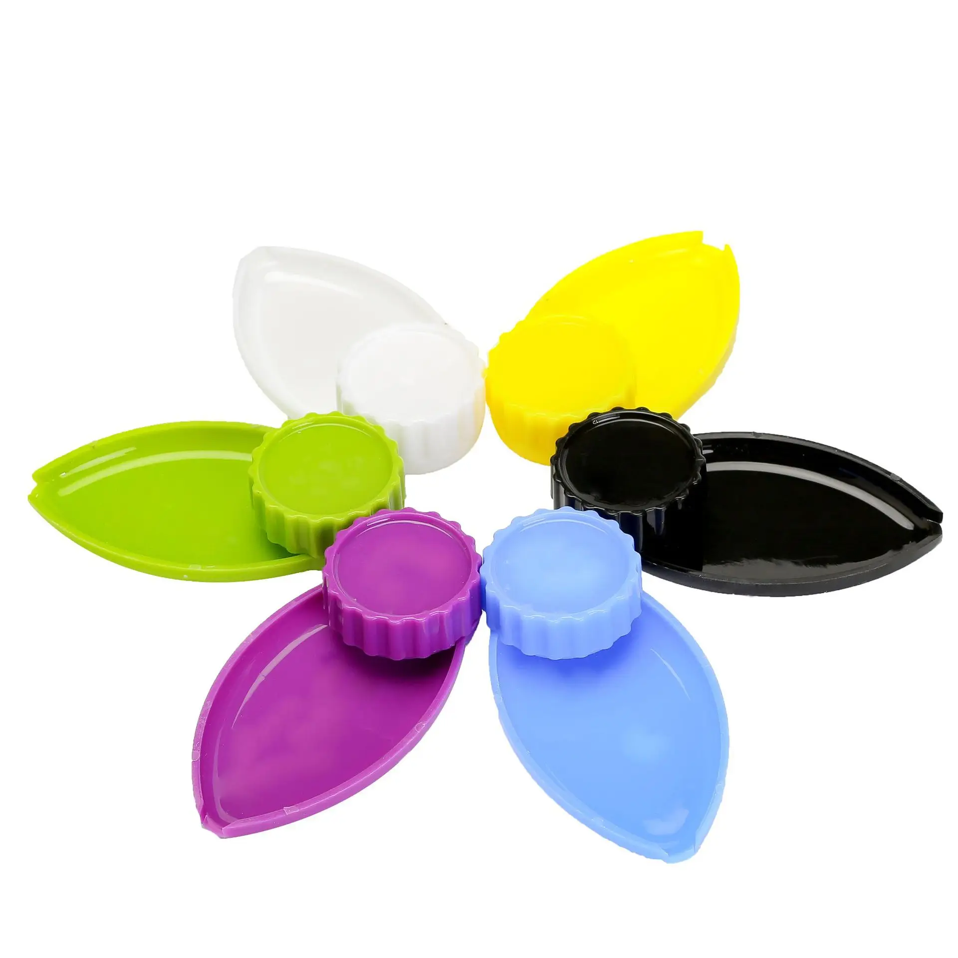 New 2 in 1 Leaf Sailboat Shape Plastic Funnel Tobacco Herb Grinder With Small Rolling Tray