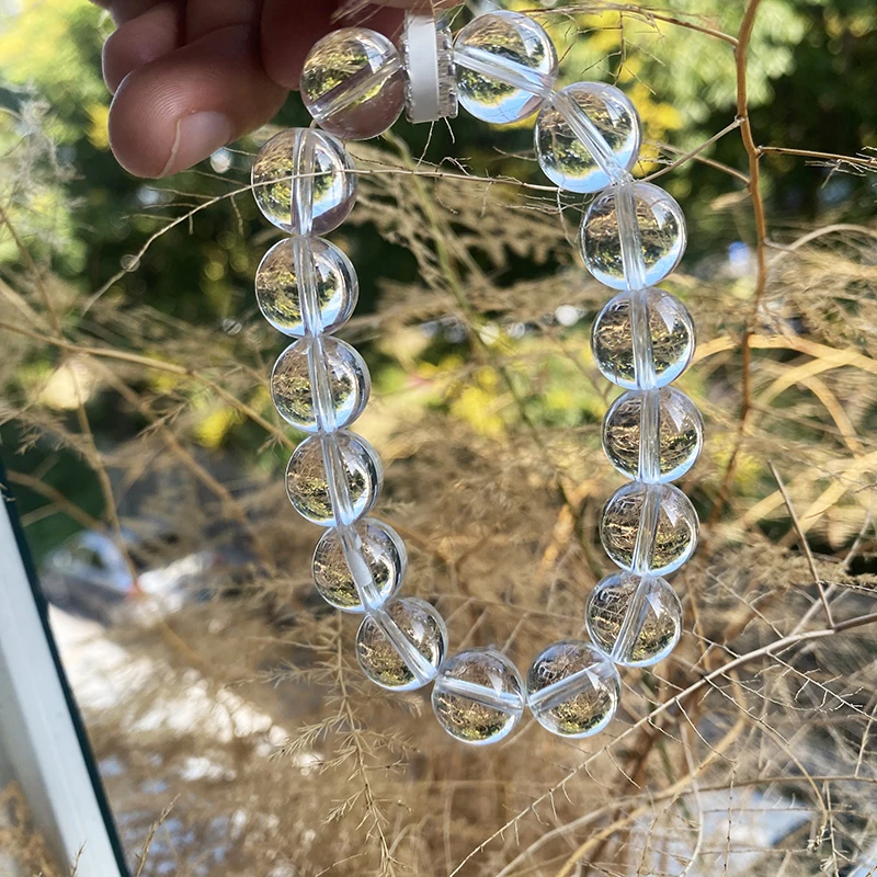 wholesale white crystal round beads Natural crystal beads Clear Quartz Bracelet for crystal crafts