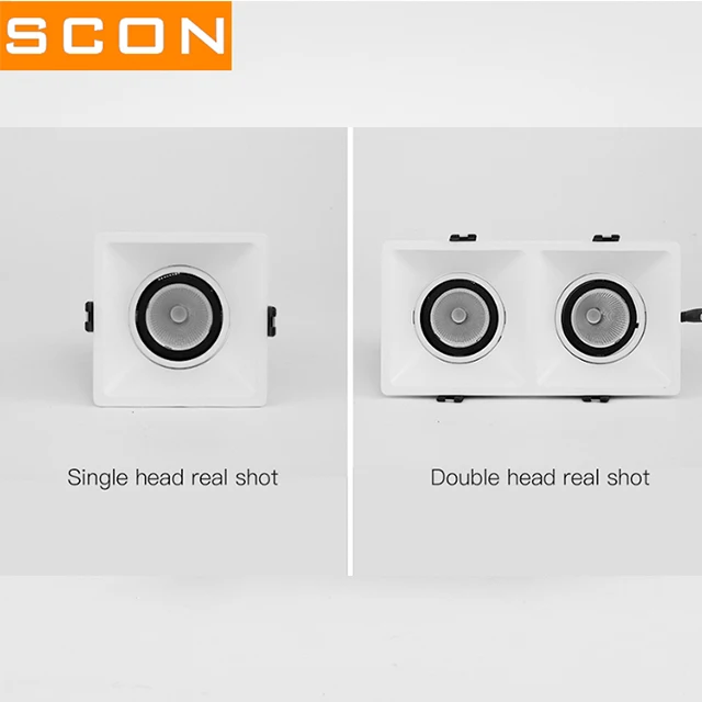 Home Decoration Grille 7Wx2 LED Square Ceiling Light For Indoor Lighting