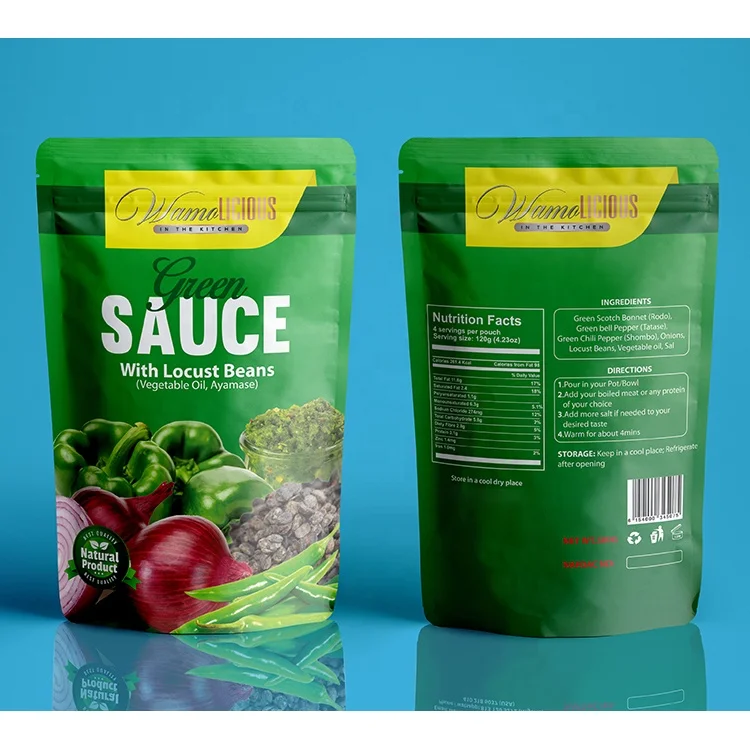 Tomato paste 70g bag black pepper sauce packaging retort pouch high temperature 121 moi moi cooking pouch
