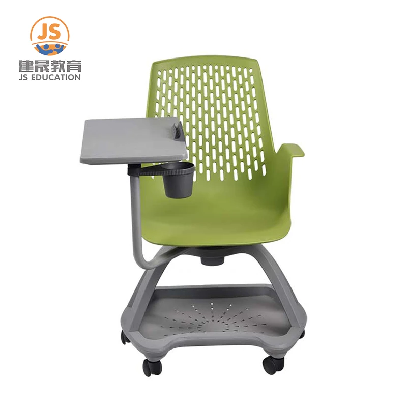 
University classroom furniture student writing node chair with tablet 