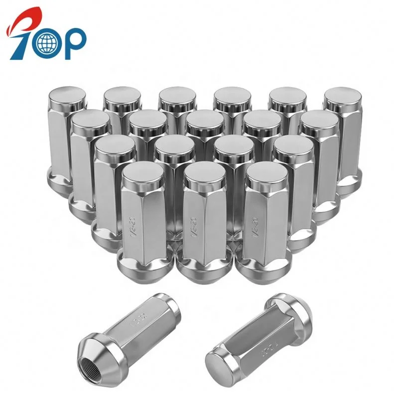 
TOP Closed End Long Cone Seat Hex Wheel Lug Nut 