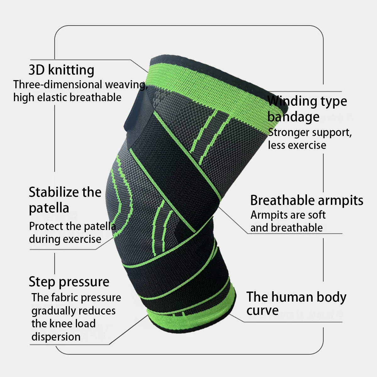Customizable Thin Nylon Knee Joint Support Strap Adjustable Fitness Exercise Training Protector for Men Women Warm Protection
