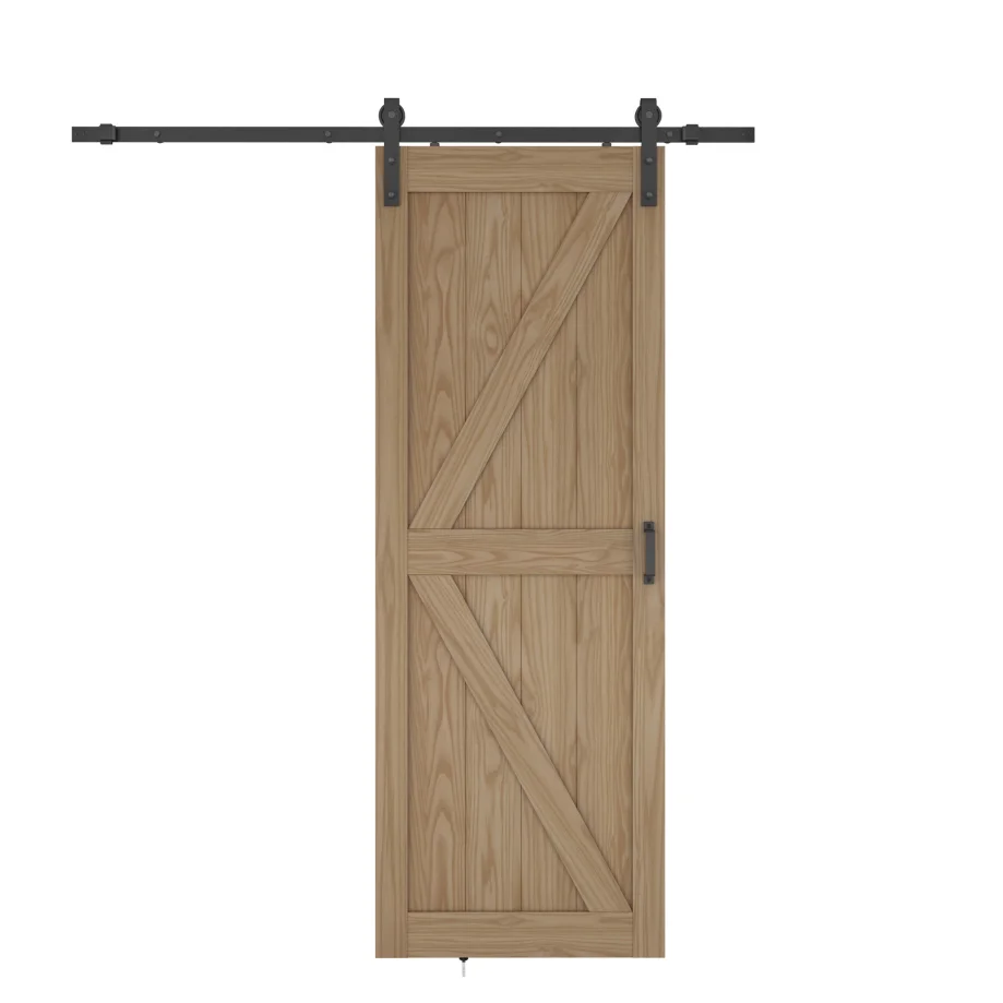 36in X 84in DIY Knock-down Barn Door Panel for Interior Timber doors with Sliding door hardware included