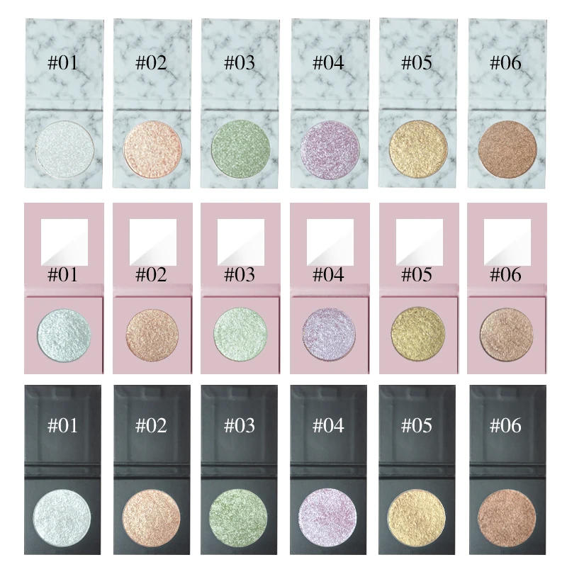 No Logo Cosmetics Single Pink Color Loose Powder Highlighter Makeup