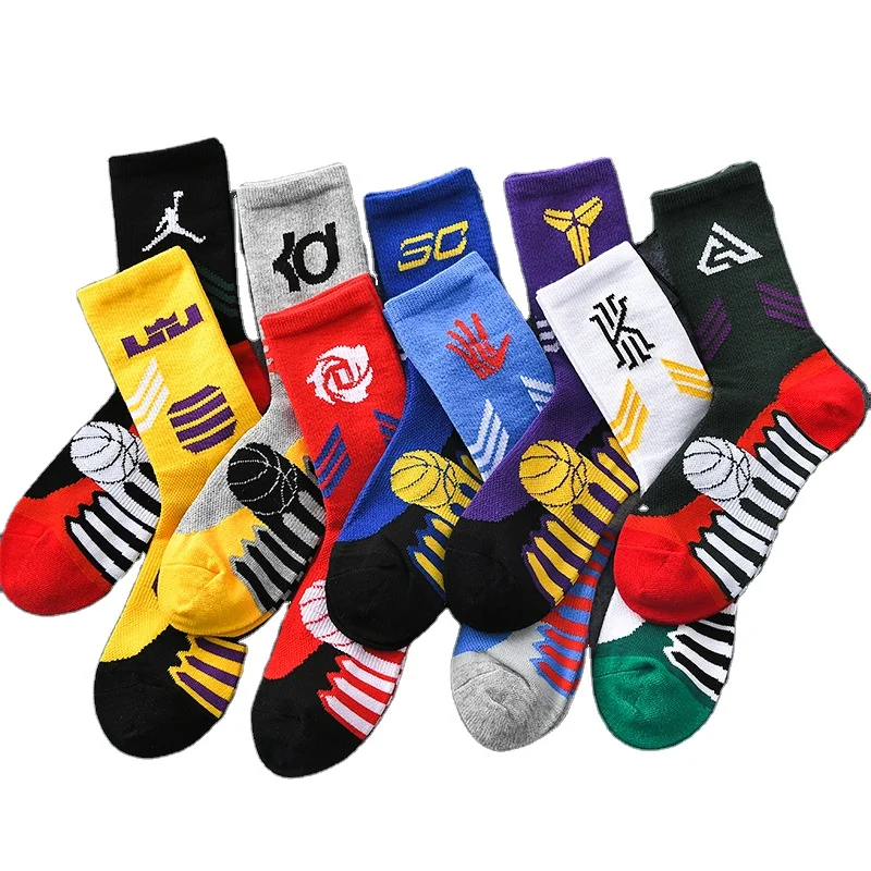 Wholesale mens basketball socks Elite team middle and high tube socks fashion athletic cotton sport socks for adult