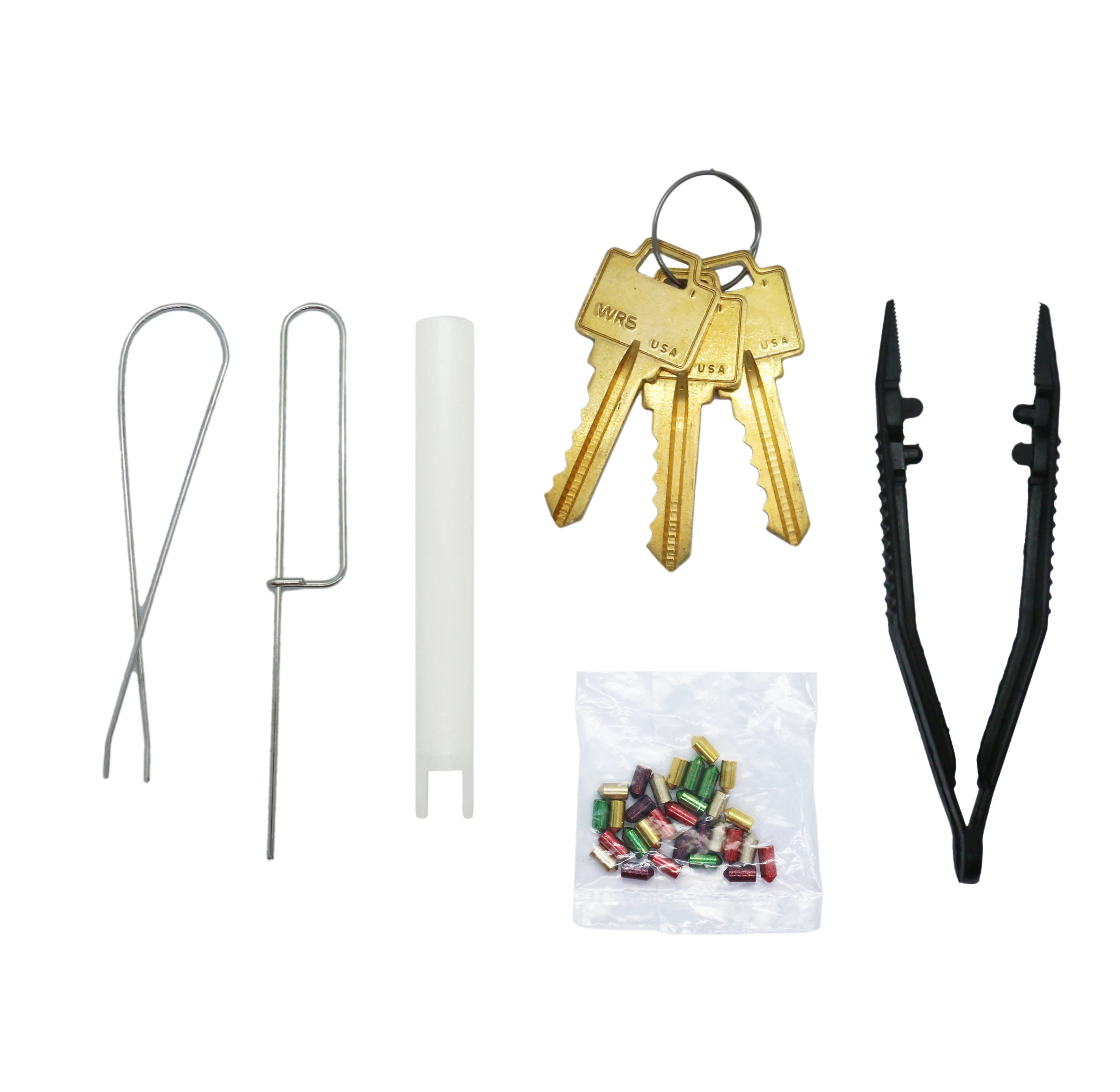 Re-Key A Lock Kit 5-Pin Precut Keys for Up to Six Locks