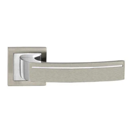 Square aluminum door handle with the rosette for inner door poland market