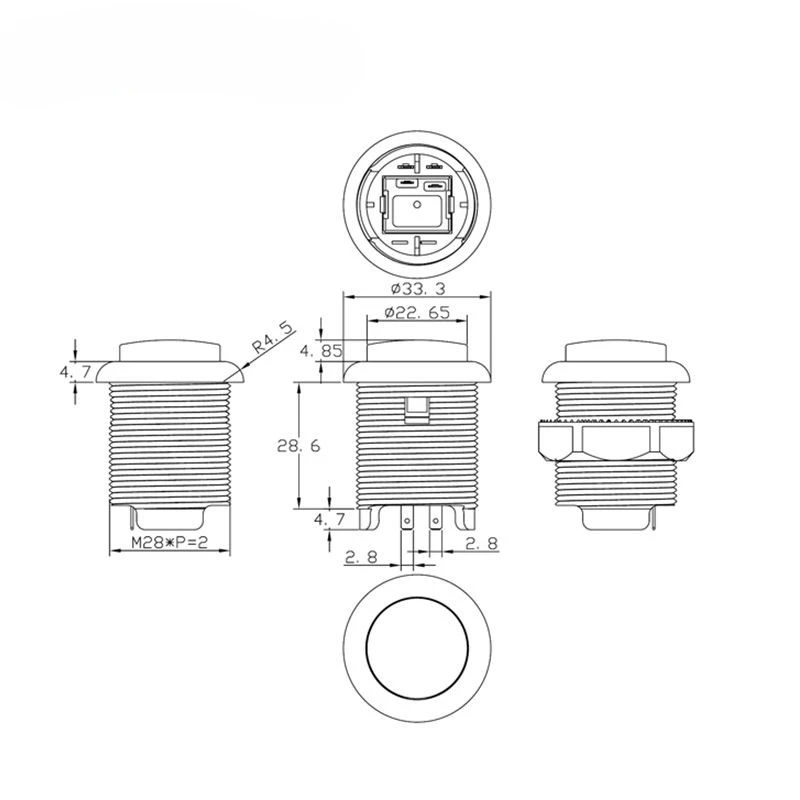 28mm Arcarcade led Push Button switch Button 12/5V arcade button on the King of Boxing console