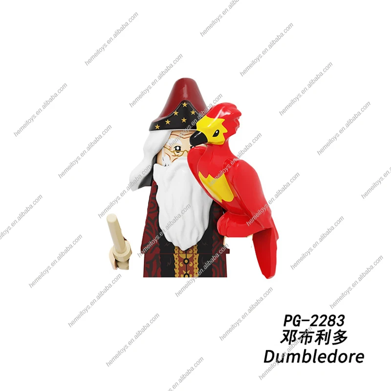 Hot Harry Magic Movie Voldemort Hermione Ron Newt Dumbledore Potteres Building Blocks Mini Action figures Toys For Kids Gift