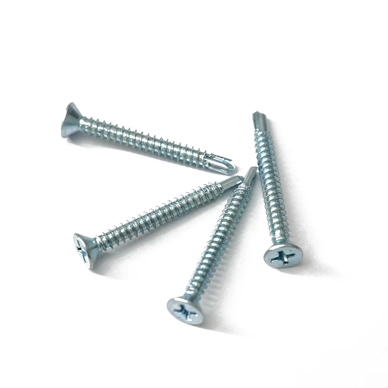 direct deal carbon steel Cross flat head self tapping screw Countersunk drill tail dovetail screw Drill tail screw
