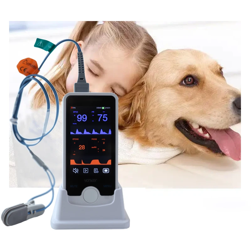 Factory Portable Handheld Vet Vital Signs Monitor Pulse Oximeters Veterinary Monitor De Signos Vitales Co2 Monitors