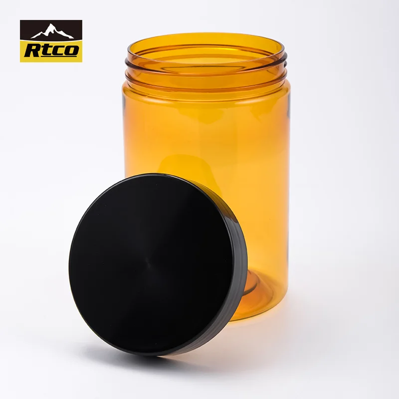 Environmental Friendly Capsule Amber Pharmaceutical Packaging Canister For Protein Milk Bean Powder Pill Plastic Jar