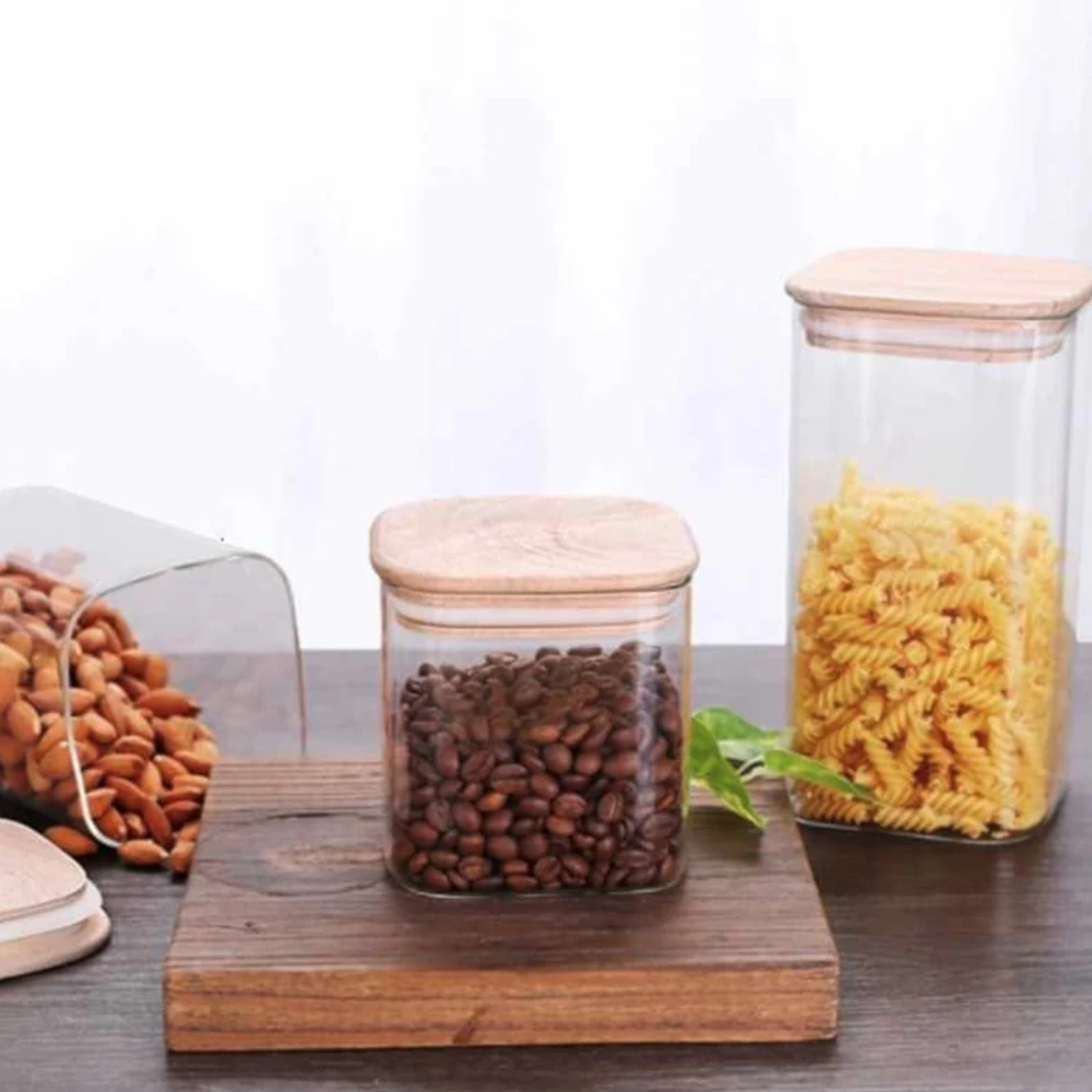 pickle storage jars / wide mouth glass canisters / glass storage containers