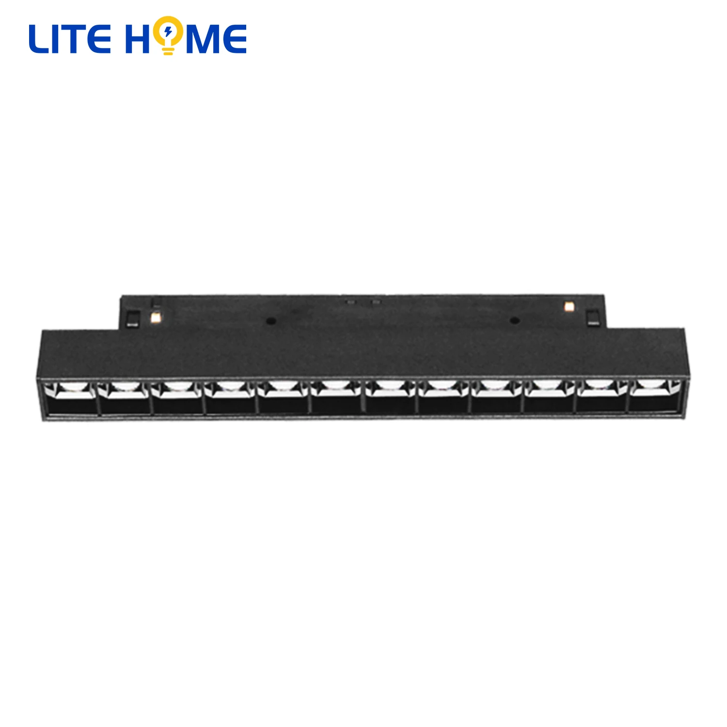 Litehome indoor light Dimmable Adjustable Black lamp DC48V magnetic track rail system 12W COB linear led shop light for home
