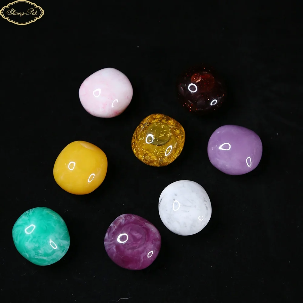 Manufacturer Wholesale Oem Round Natural Stone Shaped Fancy Resin Empty luxury Perfume Bottle Cap