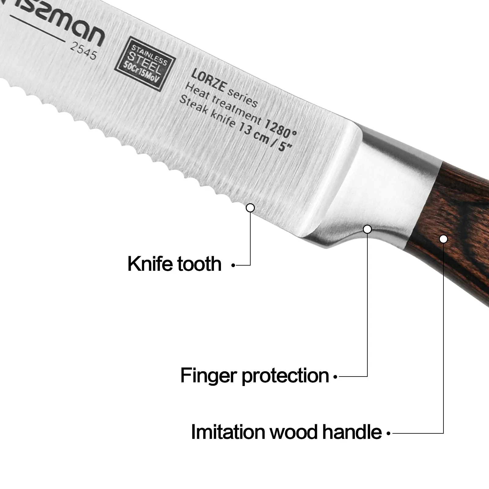 FISSMAN 5-дюймовый стейк нож кухонные ножи из нержавеющей стали шеф-повар набор кухонных ножей