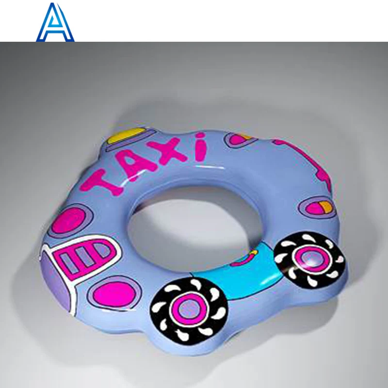 Custom design shape PVC inflatable car vehicle taxi shape swim tube swim ring for water float tube toy