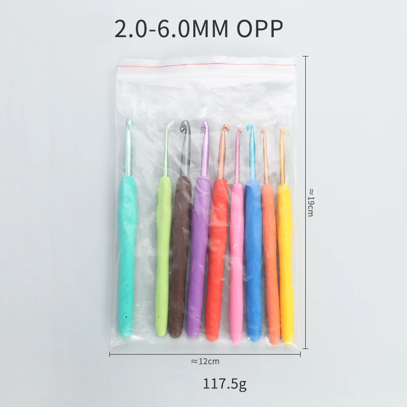 New Style TRP Aluminum Colorful Crochet for Knitting and Accessories Multicolor Knitting Needles Crochet Hook Set