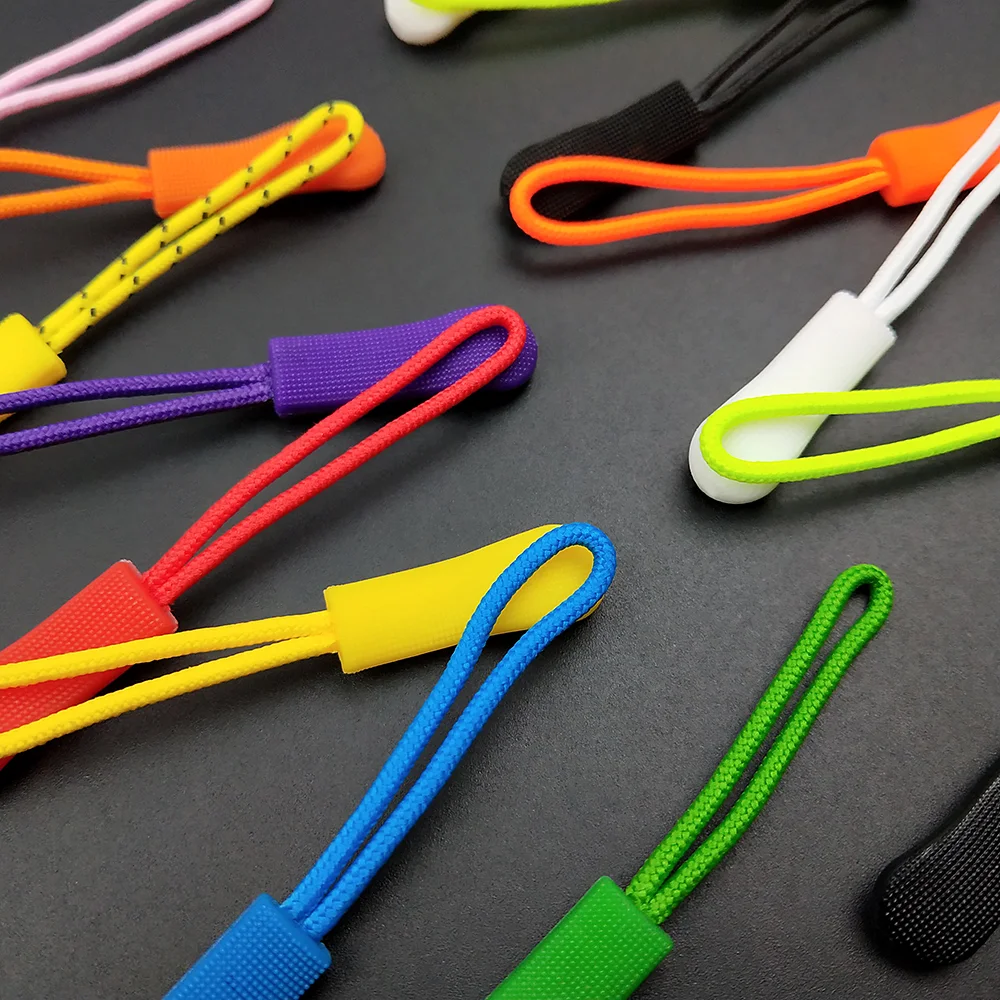 25 Colors Zipper Tags Strong Nylon Cord, Zipper Pull Replacement for Backpacks, Jackets, Luggage, Purses, Handbags, Sweatshirt