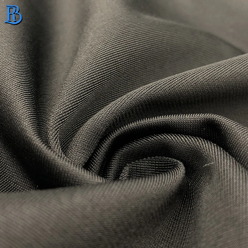 New fashion hot sell plain dyed stretch polyester tricot brushed fabric