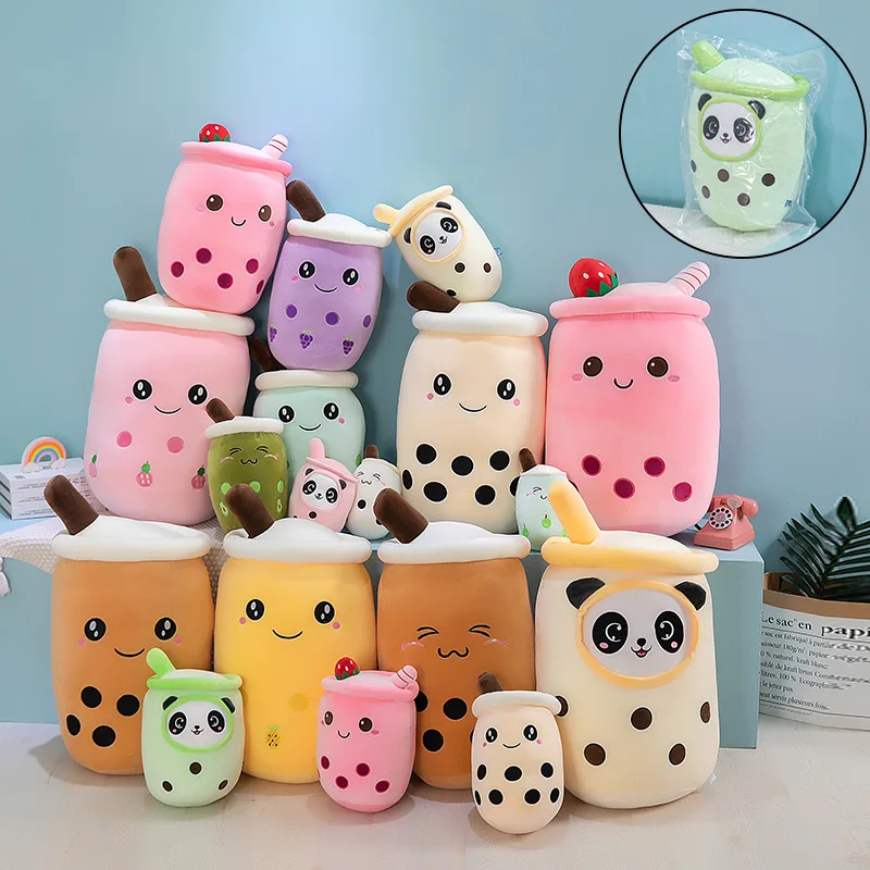 giant cute stuffed boba tea plushies pillow  Milk Tea coffee cup plush toy Custom wholesale