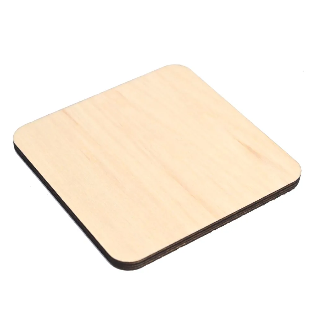 Amazon hot wholesale personalized blank sublimation wood color cork square coasters