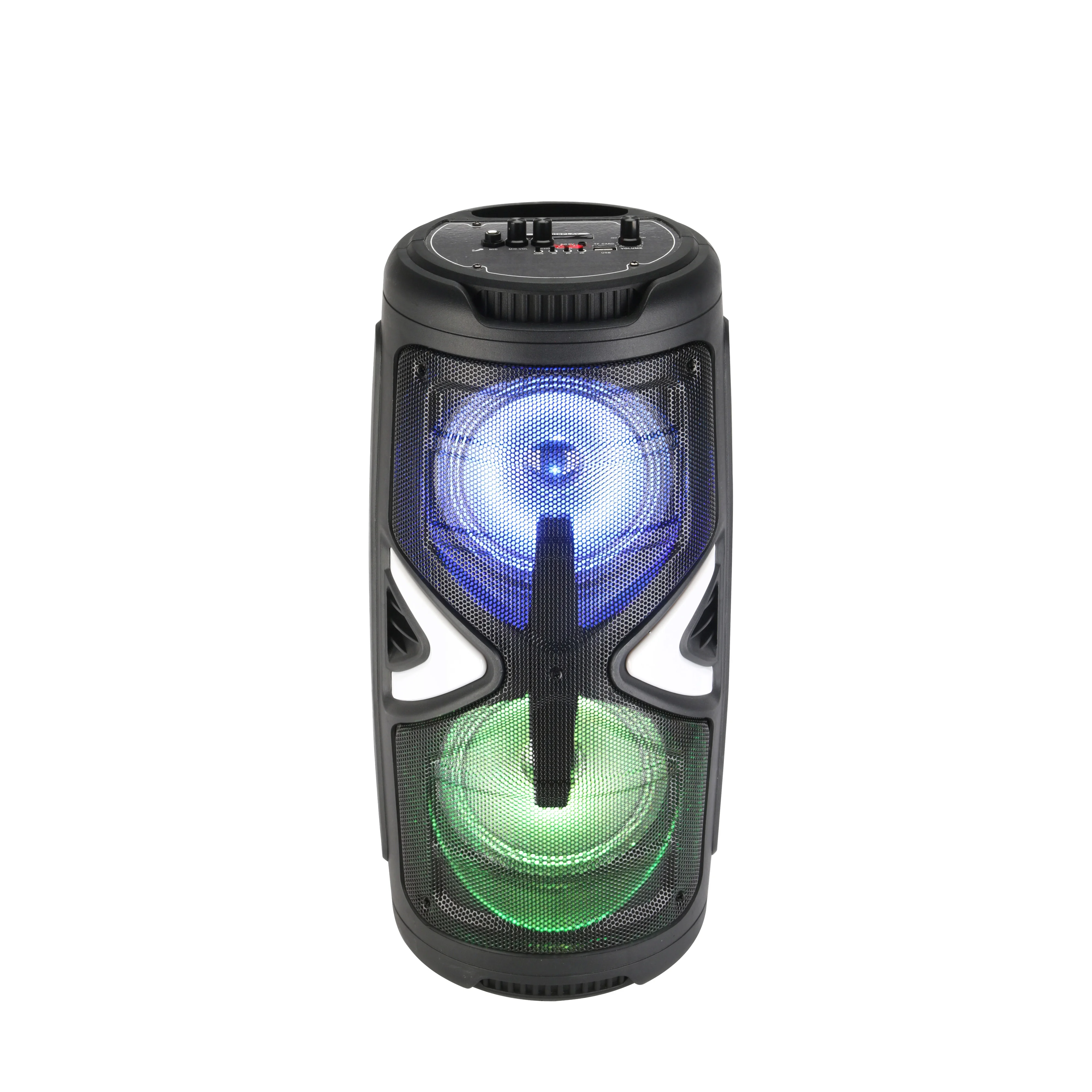 Flash Light Party Speaker with FM AUX TF USB Portable Speaker Remote Control