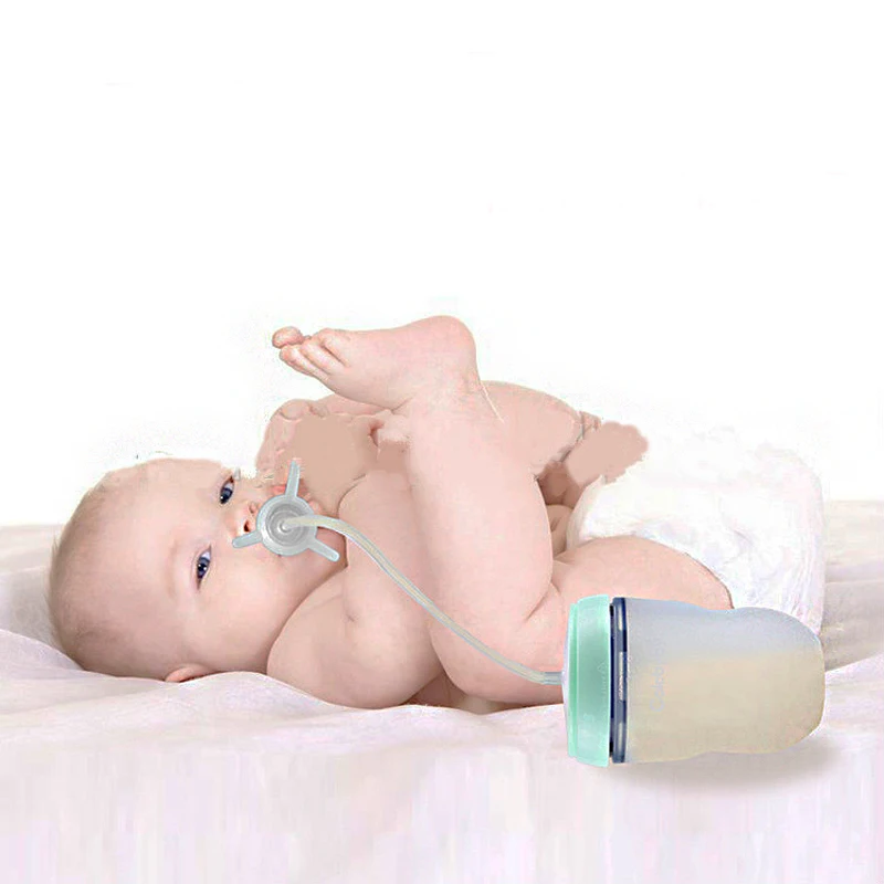 100% Food Grade manufacturers hands free parents baby feeding bottle silicone milk feeding baby bottles