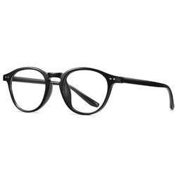 Retro TR90 Round Rivet Anti Blue Light Blocking Computer Phone Glasses Women Men Eyeglasses Frames
