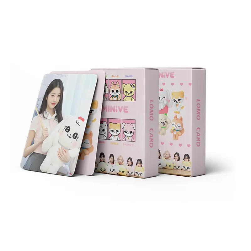 Wholesale Kpop IVE Lomo Cards MINIVE Collection Clearly Lomo Photo Card Custom Fans Photocards Pictures Gifts 55Pcs/Set