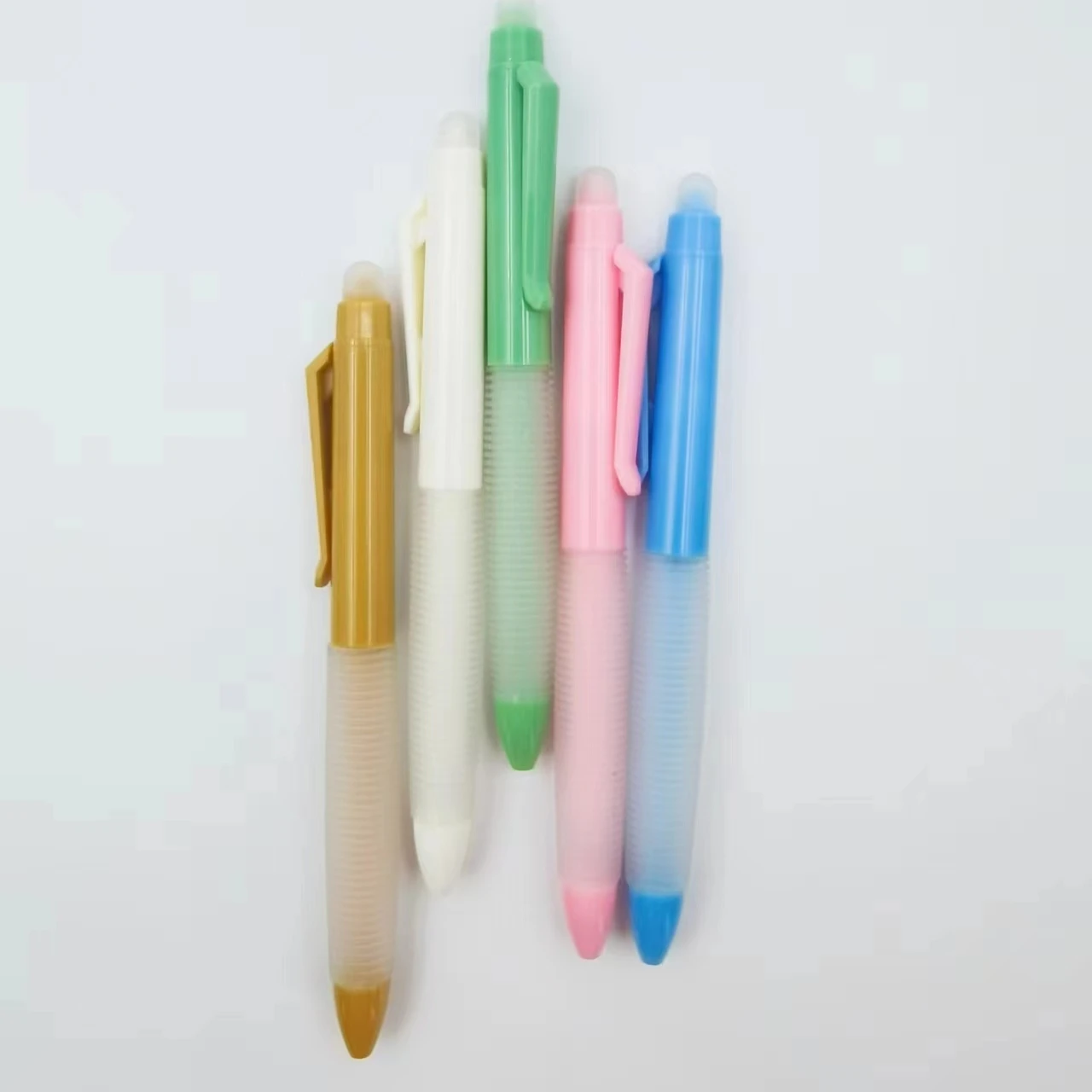 China Supplier Customized Solid Color Erasable Gel Ink Pen Comfortable Grip And Eraser Design For Work Study
